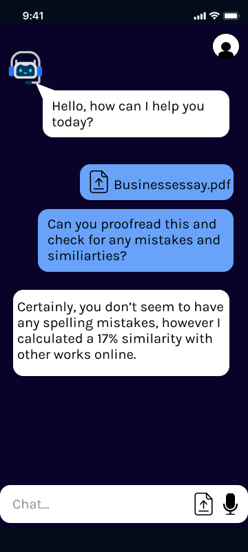 Upload page of study bot